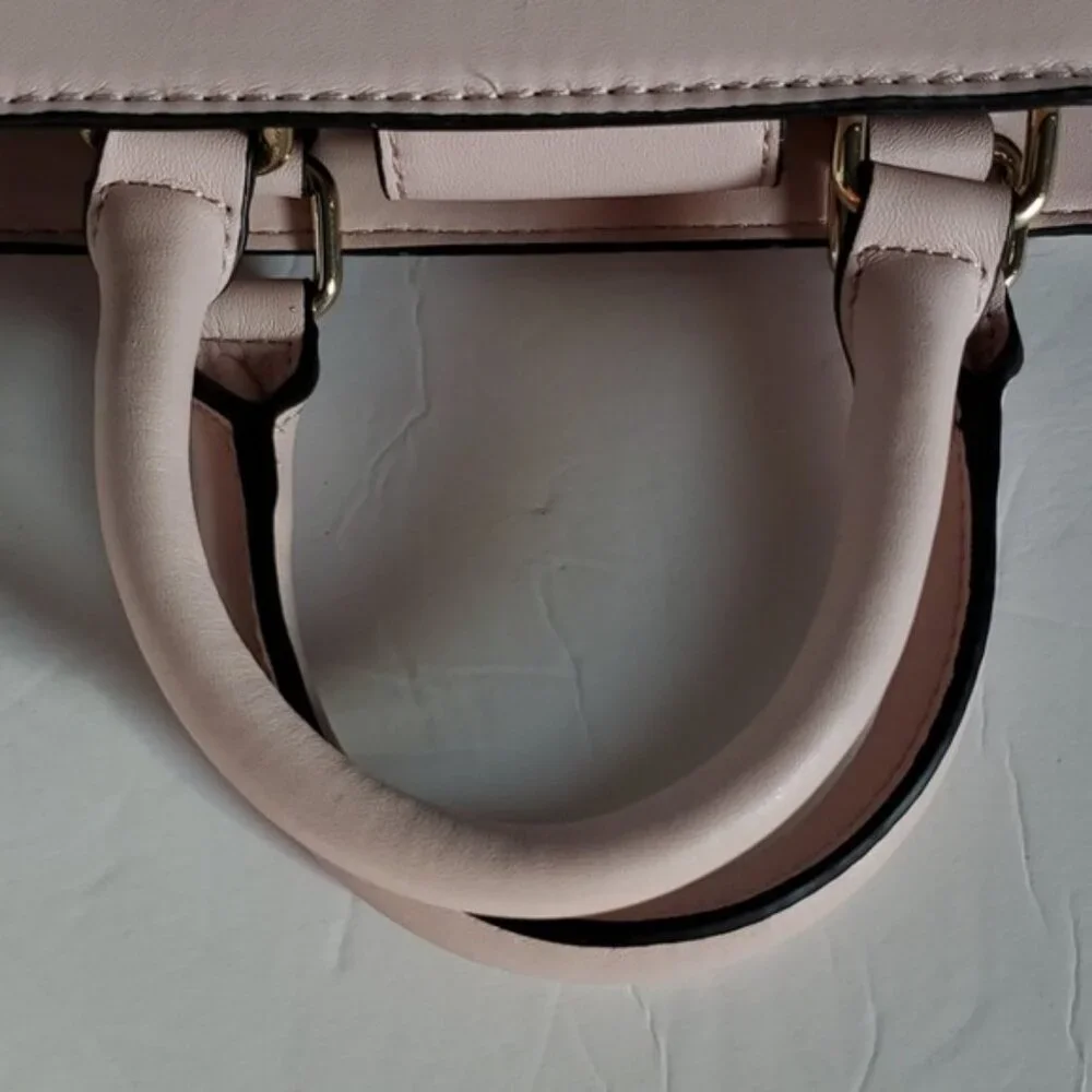 Pink Nine West Bag Block Satchel Vegan Leather Handbag Purse WOMEN'S WOMAN'S